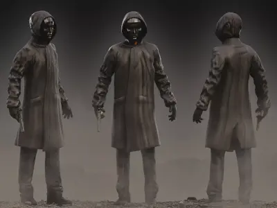 Squid Game Front man Low-poly 3D model