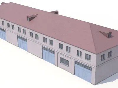 5 Industrial Buildings Collection 3D model purchase
