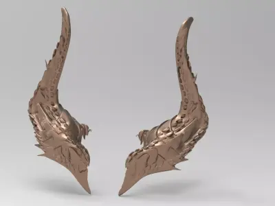 Minotaur horns 3D 3D model