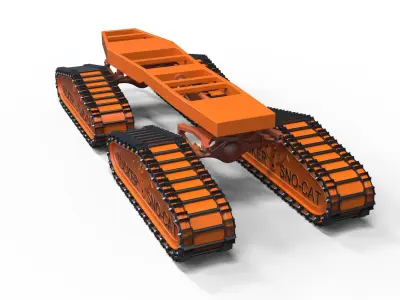 Chassis of Tucker Sno-Cat 442a 3D model