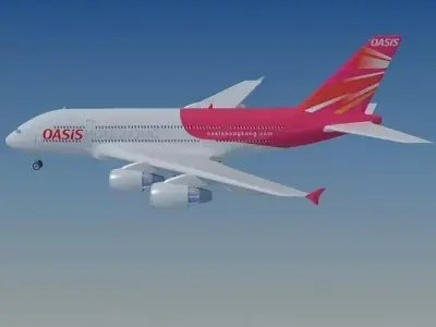 Hong Kong Airlines Airbus 3D model