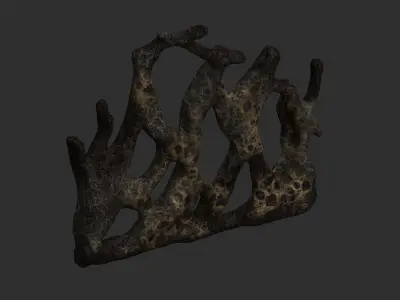 Bony Wall 1 - Spider Low-poly 3D model