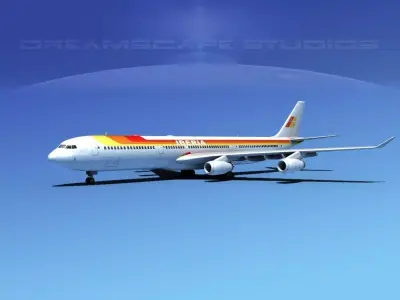 Airbus A340-600 Iberia 3D model
