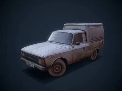 Car   IZH-2715 Free low-poly 3D model