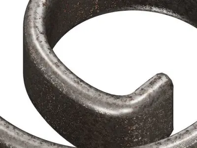 Rusty Spiral Spring 3D model