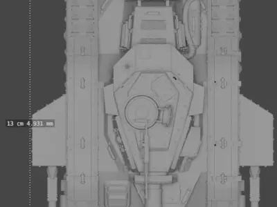Custom leman russ imperial guard main battle tank 3D model
