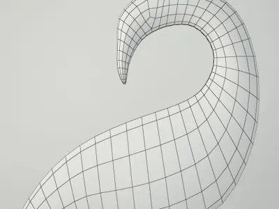 Bali Jackfruit Wood Bird On Stand 2 3D model