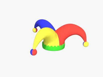 Cartoon clown hat 3D model