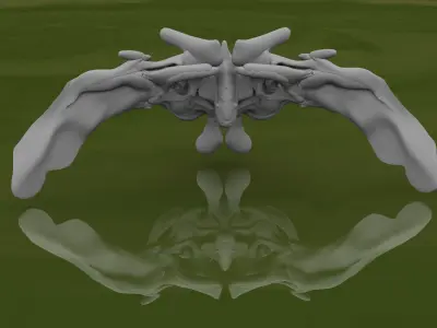 Pentery thoracic vertebra 3D model