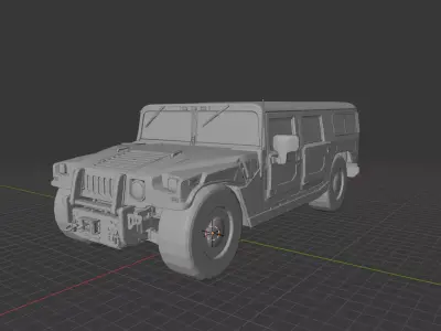 Hummer H1 Wagon HMMWV Hardtop - Heavy Tactical 4x4 3D print model