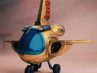 dragon ball bulma nave airplane 115 3D print model