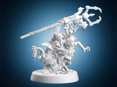 Steampunk Rat Alchemist Staff 3D print model