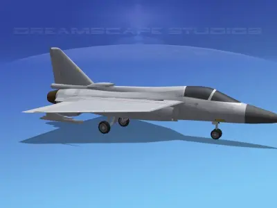 HAL Tejas Fighter Bare Metal Low-poly 3D model