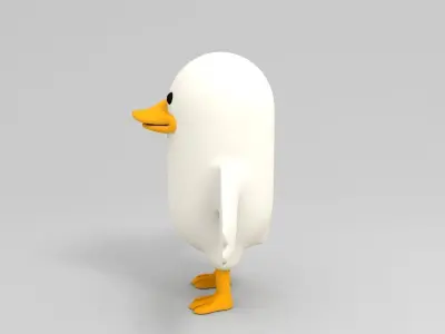 Rigged Duck Character 3D model