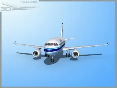 Falcon3D A319 Eurocypria Airlines 3D model