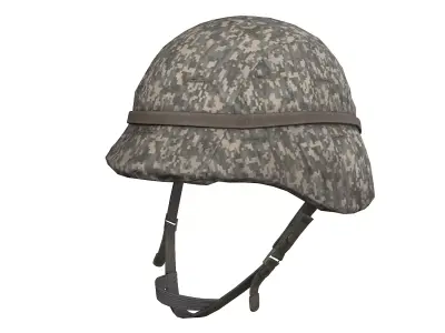 US Helmets and Covers Low-poly 3D model