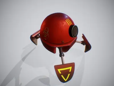 Spider Robot Low-poly 3D model