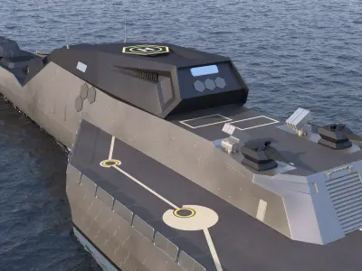 Frigate Blue Shark 3D model