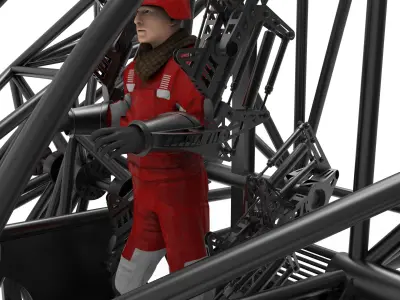 Powered exoskeleton prosthesis 3D model