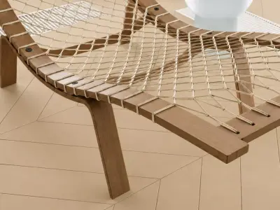 Modern Woven Rope Lounge Chair Free 3D model