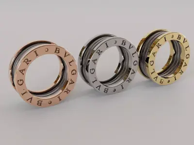 Bvlgari B Zero1 Spiral Ring 3D model