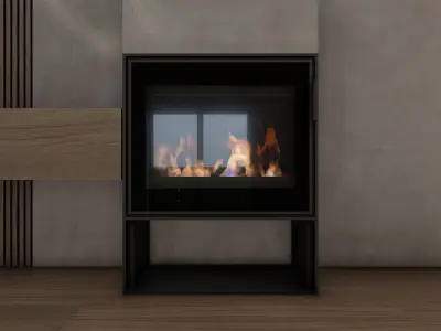 Fireplace modern Free 3D model