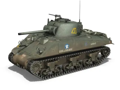 M4A2 Sherman - Brive la Gaillarde 3D model