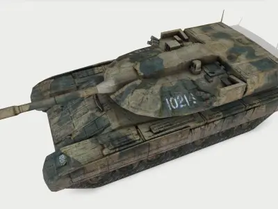 Tank T-95 Low-poly 3D model