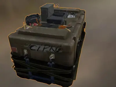 box table Low-poly 3D model