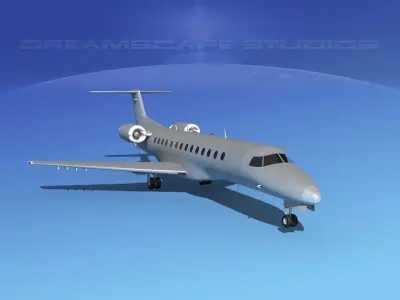 Embraer ERJ-135 Bare Metal 3D model