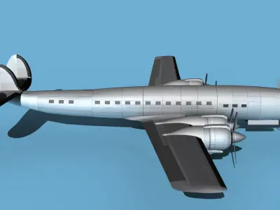 Lockheed L1649 Star Liner Bare Metal 3D model
