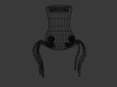 Spider Pitcher Alien Low-poly 3D model