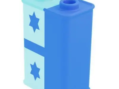 Multicolor 9V Battery 3D model