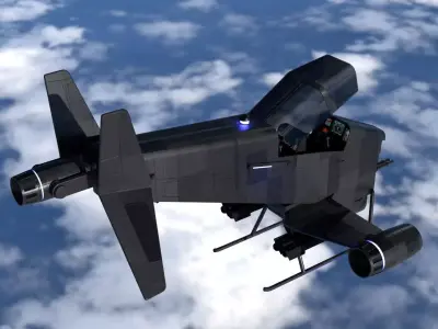 Sci-fi spacecraft 3D model