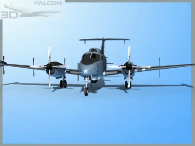 RC-12P Guardrail 1 US Army 3D model