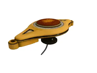 Vintage Art Deco Door Handle Low-poly 3D model