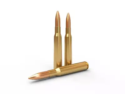 127x108mm Ammo Low-poly 3D model