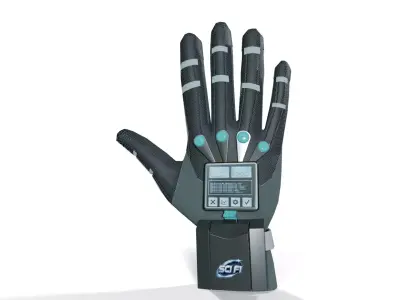Sci-Fi Surgical Glove Low-poly 3D model