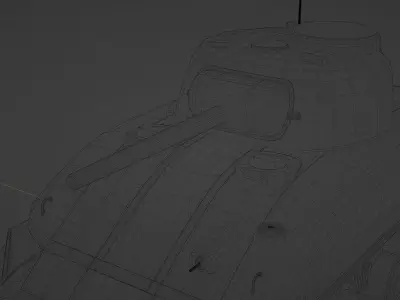 M4 Sherman tank Low-poly 3D model