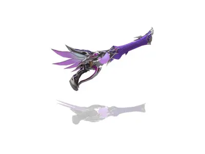 Elven Gun Low-poly 3D model