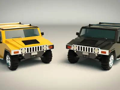 Low Poly SUV 04 Low-poly 3D model
