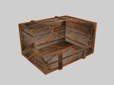 Wood box Free low-poly 3D model