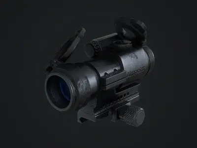 Sniper Scope Aimpoint PRO Weaver Low-poly 3D model