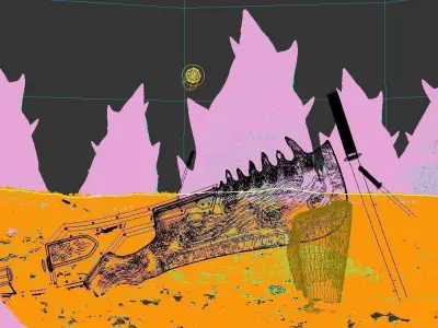 Monster Hunter World Sword fight scene 3D model