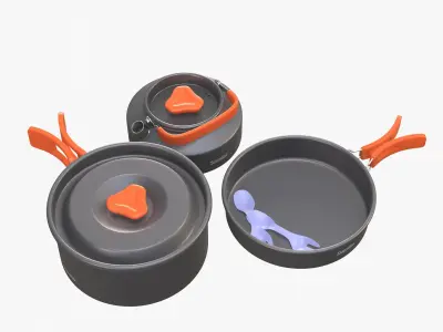 Traveler s tableware 3D model