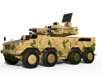 Type 625E AA Gun Missile System 3D model