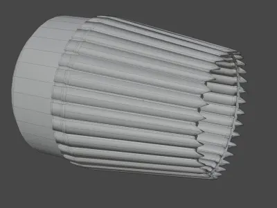 Low-poly Science Fiction 3D-Thrust Vectoring Variable Nozzle Low-poly 3D model