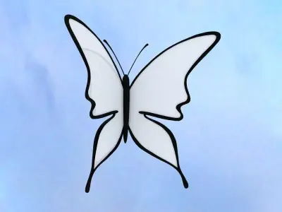 BUTTERFLY flying in sky 3D model