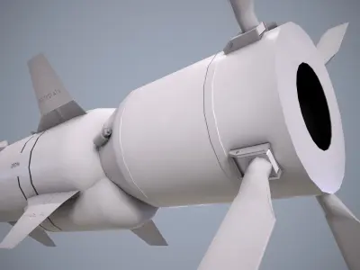  Anti-Ship Missile X-35U Low-poly 3D model