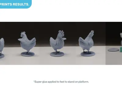3D Cartoon Chicken Free 3D print model
